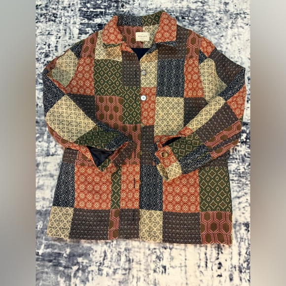 Sezane Will Dama Patchwork Tapestry Jacket Size M - Picture 3 of 8